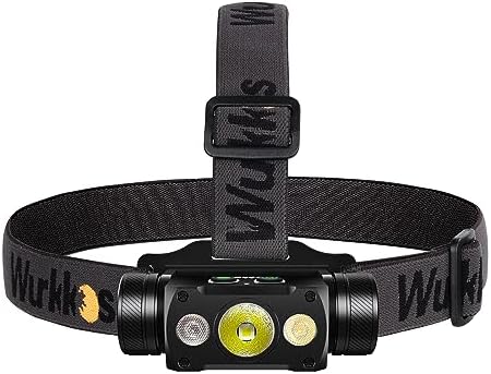 Wurkkos Ledヘッドライトは充電可能で高輝度HD50 4000輝度超点灯ヘッドライト白赤色光90高CRI磁性テールカバーIP 67防水キャンプ徒歩修理ヘッドライト