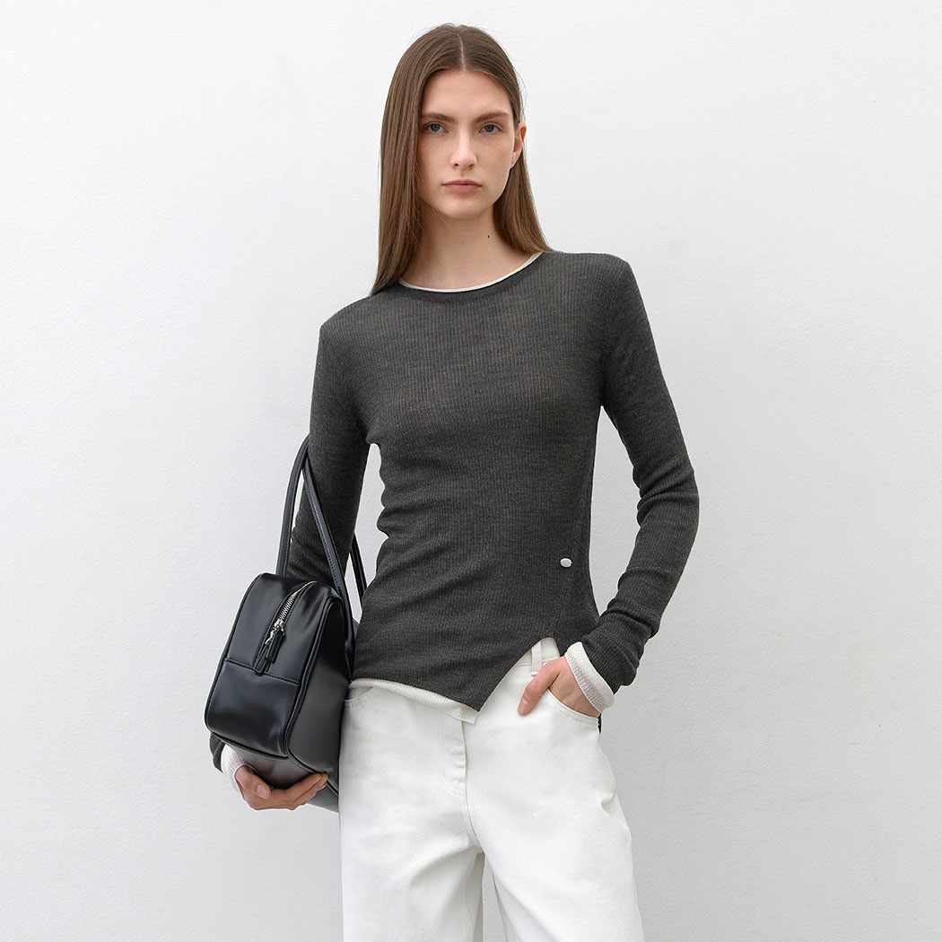 (T-7022)ESSENTIAL FINE WOOL KNIT 6,715円