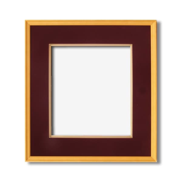 ( 日本画額 )木製フレーム 和額 色紙額 色紙Fサイズ 木製日本画額 色紙サイズ 273×242mm エンジ 額縁 額 フレーム