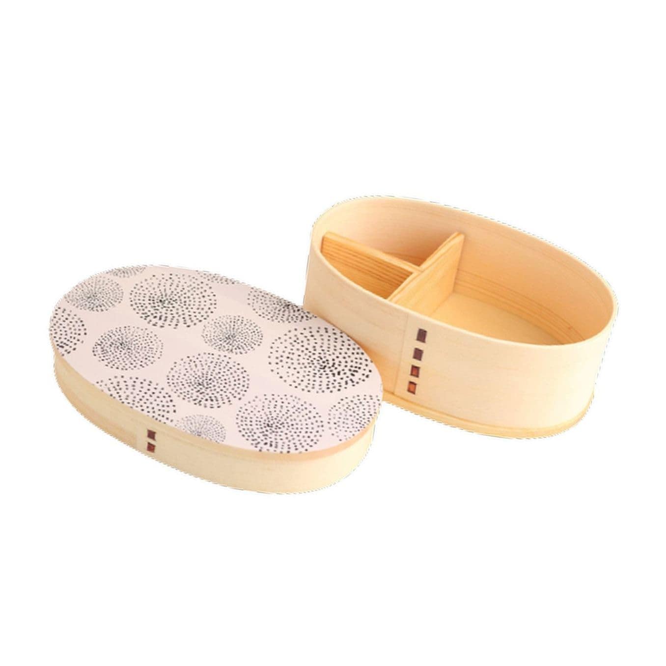 j-kitchens 曲げわっぱ 弁当箱 17.5cm × 11.3cm × 6.3cm 500ml ウレタンコーティング/絵：蒔絵調紀州加工 Current model