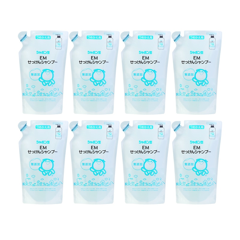 シャボン玉 EMせっけんシャンプー つめかえ用 420ml 8個セット ノンシリコン 無添加せっけん