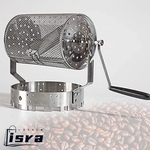 最安値挑戦 豆焙煎機 豆ベーキングメーカー エスプレッソ焙煎機 ステンレス鋼製コーヒーロースター 家庭用コーヒーベーキング用ハンドル付きコーヒーロースター機械 手動