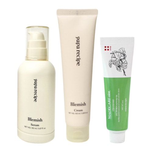 [もちもちセラミック肌セット]ブレミッシュセラム150mL+クリーム 100mL+マデケア軟膏 33g