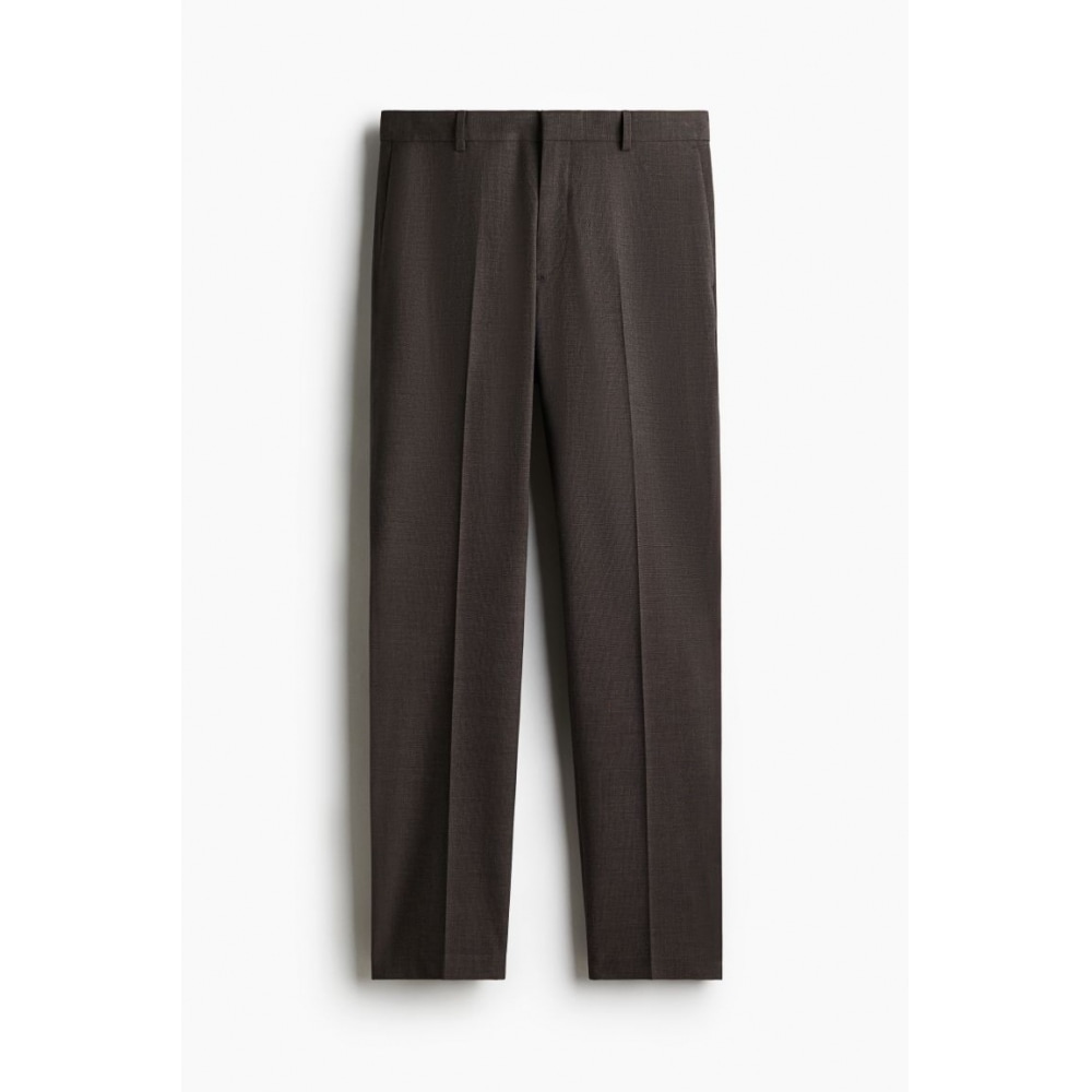 H&M スリムフィットパンツダークブラウン