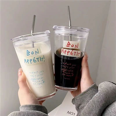 韓国ins風カップ グラスコップ 食器 透明コップ 雑貨...のサムネイル