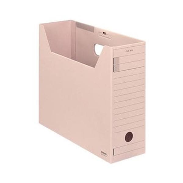 （まとめ）コクヨ ファイルボックス-FS（Fタイプ）A4ヨコ 背幅102mm ピンク フタ付 A4-LFFN-P 1セット（5冊）(×5セット)