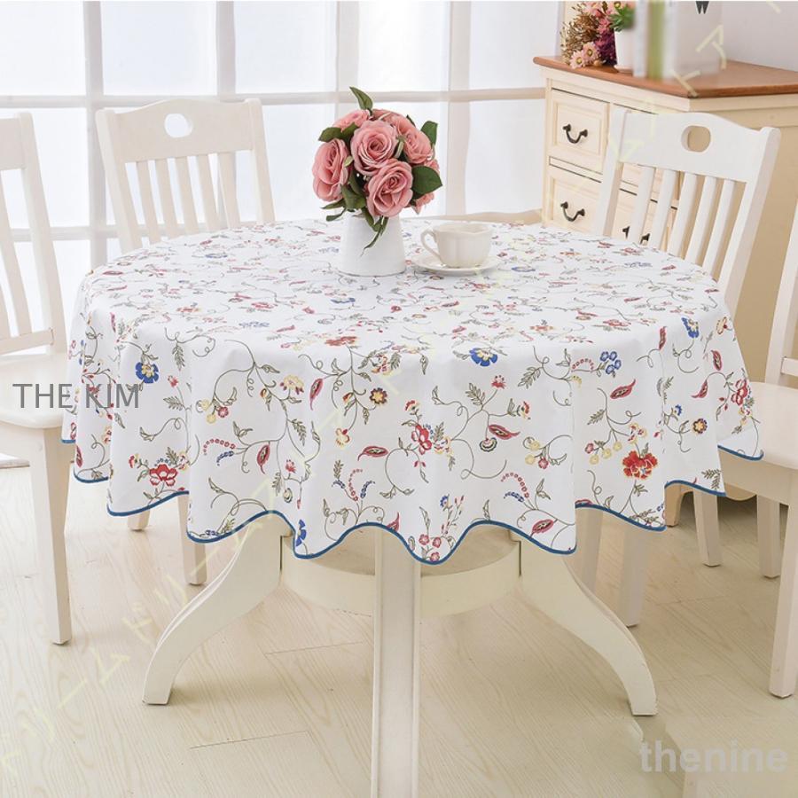 テーブルクロス 円形 ビニール 撥水 テーブルカバー 北欧 おしゃれ PVC ラウンド レース 食卓カバー 汚れ防止 耐熱 滑り止め 雰囲気 部屋飾り 新築祝い