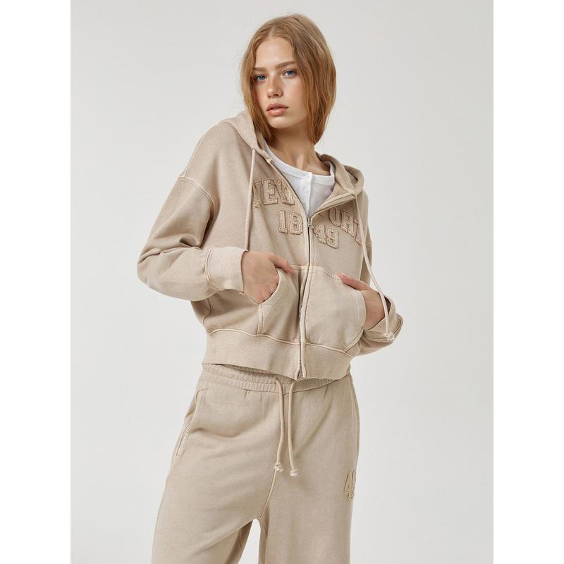 カリフォルニア染めクロップフード付きジップアップ WHMZF4931F