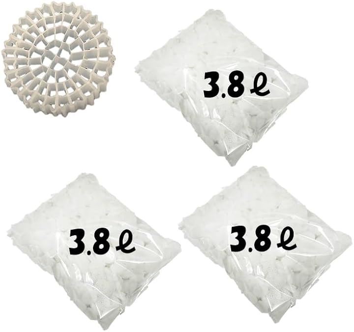 流動濾過材 流動ろ材 水質浄化 アクアリウム 流動床式 生物濾過 濾過槽用 ろ過材 ドライ ウエット 水槽用品 11.4L 2.5cmx0.5cm 64穴