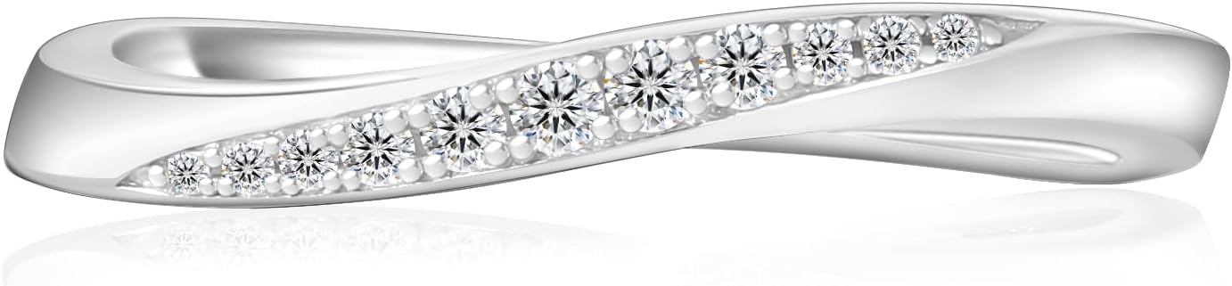 指輪 シルバー925 モアッサナイト 人工ダイヤモンド ホワイトゴールドメッキ 金属アレルギー対応 女性用 結婚指輪 ファッションリング