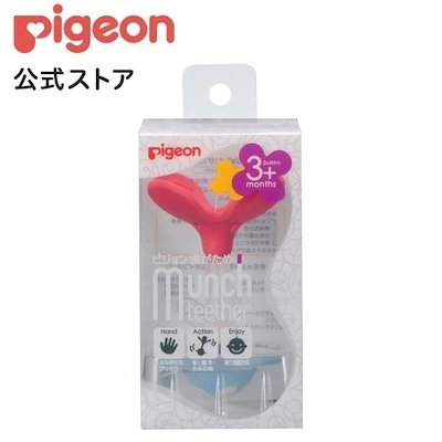 他サイト： ピジョン　ピジョン歯がため 3ヶ月以上 ペラペラタイプ ピーチクローバー 1個の商品画像