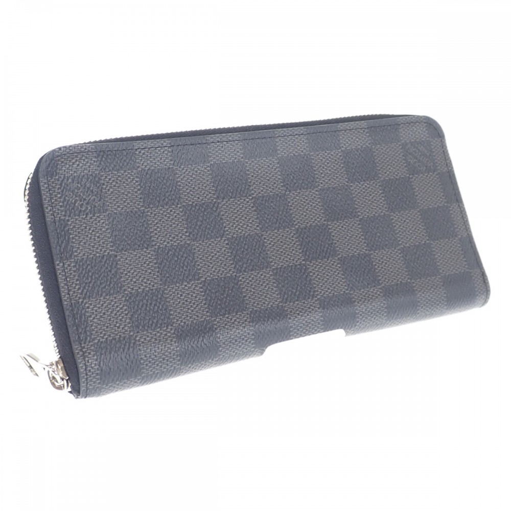 ジッピーウォレット ヴェルティカル N63095 ダミエグラフィット 長財布 ブラック メンズ【ABランク】