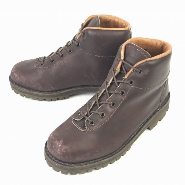80s-90sイタリア製ビンテージPALONS本革/トレッキングブーツ【39 24.5/茶系】STELVIO/登山/山登り/Vintage bootsWB35-6