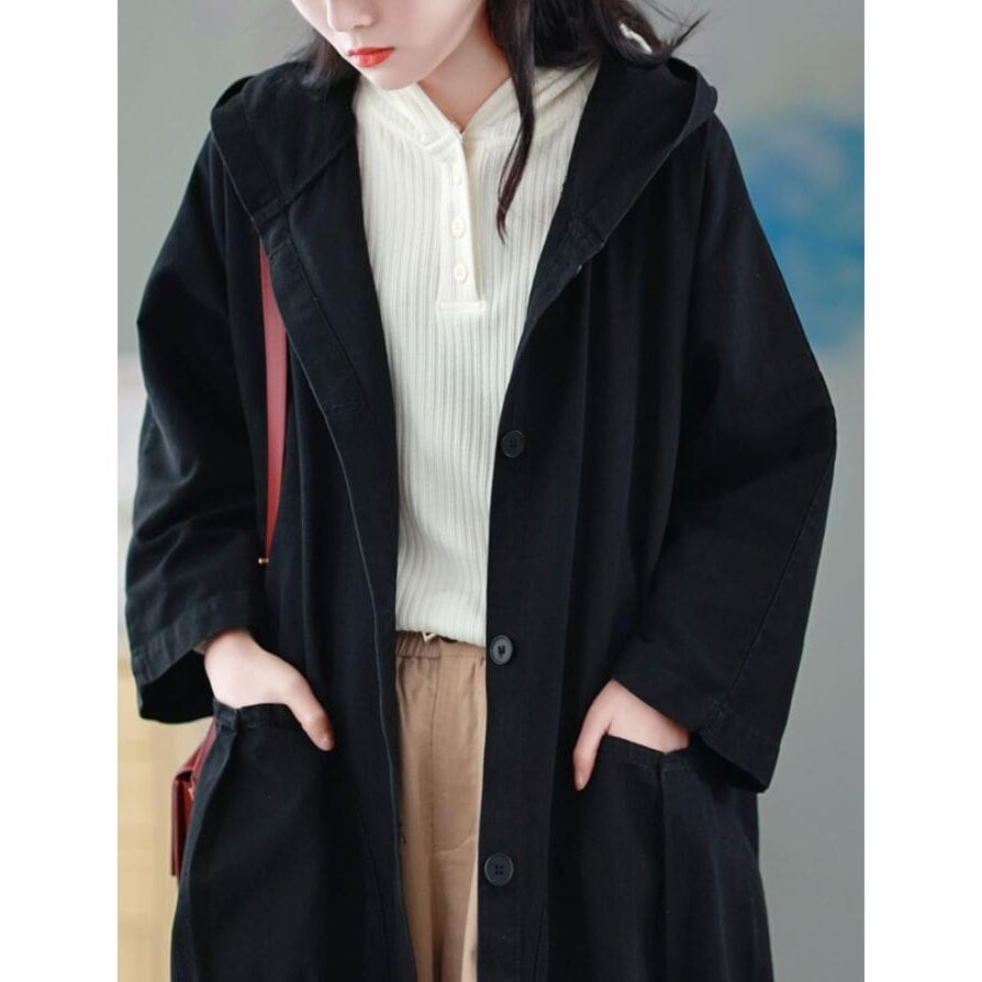 トレンチコート スプリングコート 春 レディース 秋 デニムコート 九分袖 フード付き アウター 大