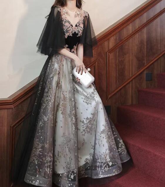 ロングドレス　黒　カラードレス　発表会　演奏会　パーティー　大きいサイズ　二次会　結婚式　披露宴