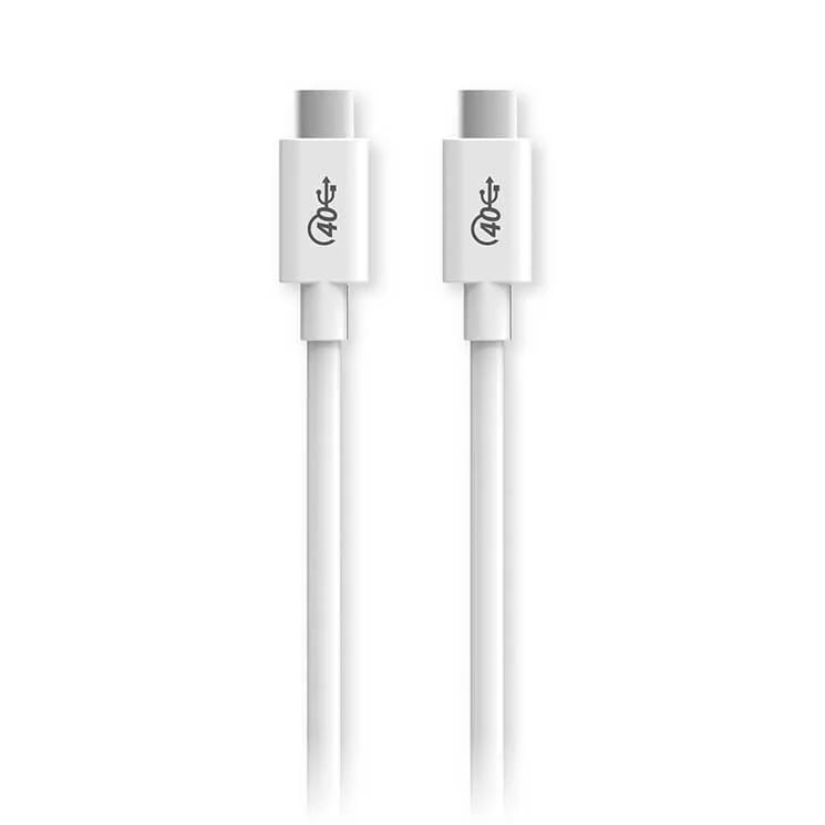 USB4ケーブル タイプC Type-C-TypeC 認証品 0.8m 認証品 40Gbps 充電 データ転送 高速 USB PD 対応 RoHS指令準拠 ( 10物質 ) ホワイト ELE
