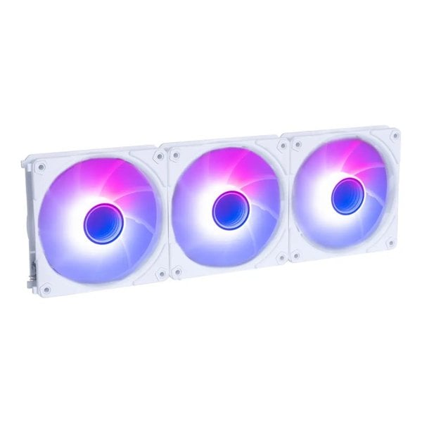 ARGB LED内蔵 ケースファン 3個セットモデル ホワイト OWL-FS1225ARGB-WH3P