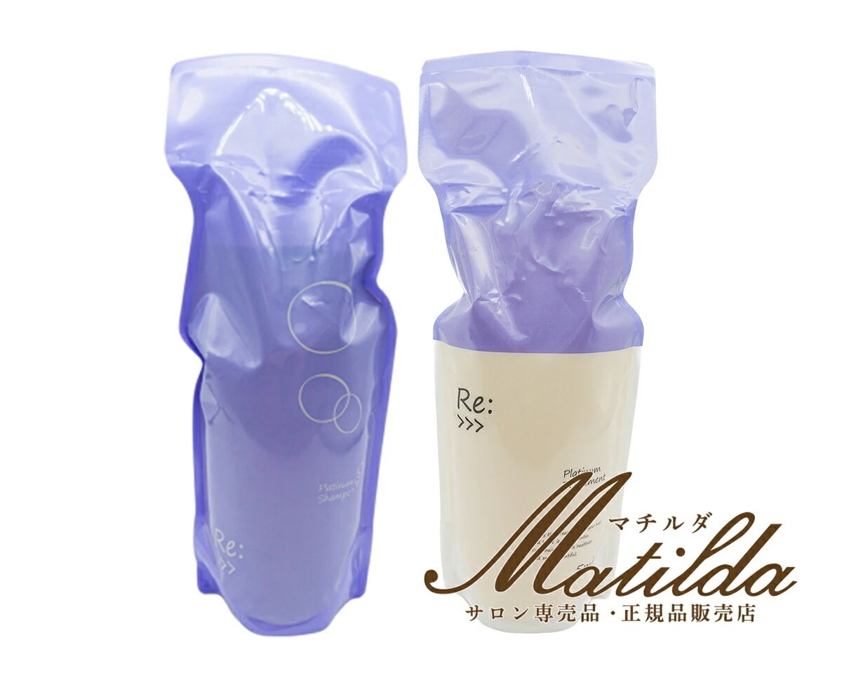アジュバン【2本セット】Re: Platinumシャンプー（リ プラチナムシャンプー） 600mL／Re: Platinumトリートメント（リ プラチナムトリートメント） 600g （詰替え/レフィル