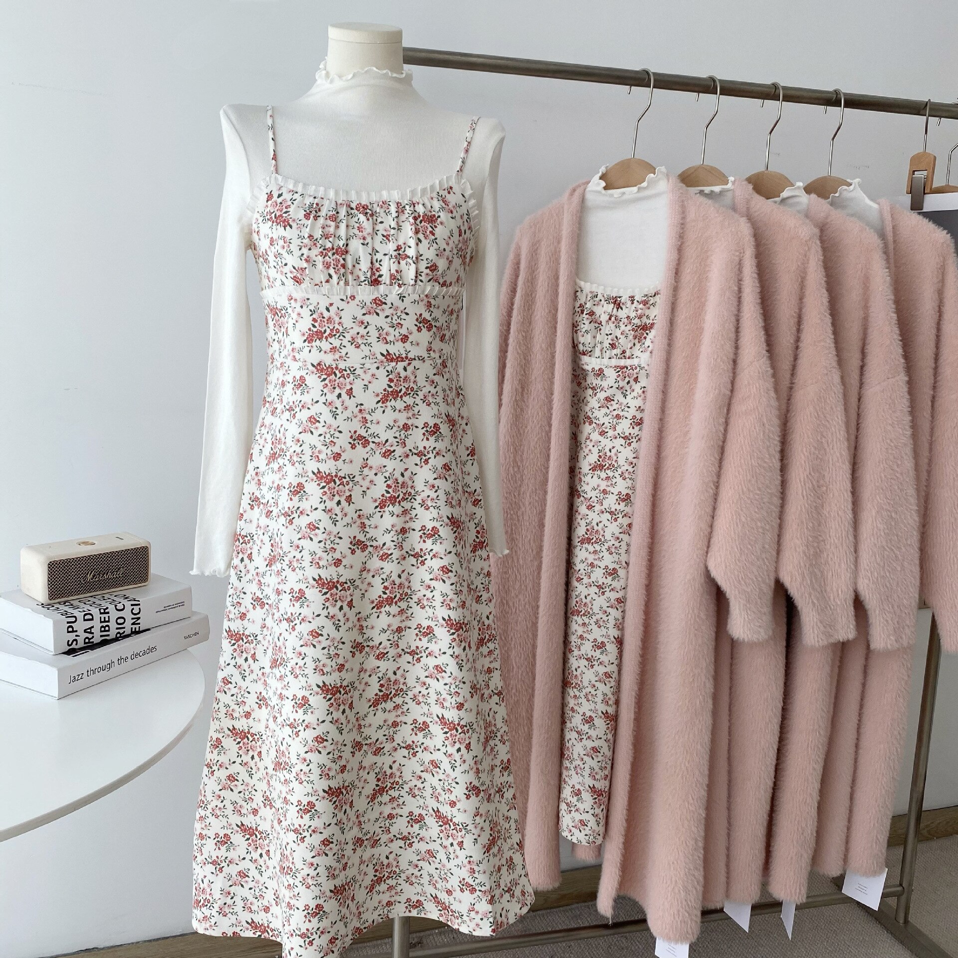 スウィートピーチイケット冬章桜協定21年新厚花サスンダードレス