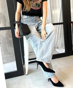 byあしながおじさん パンプス 厚底チャンキーストラップパンプス
