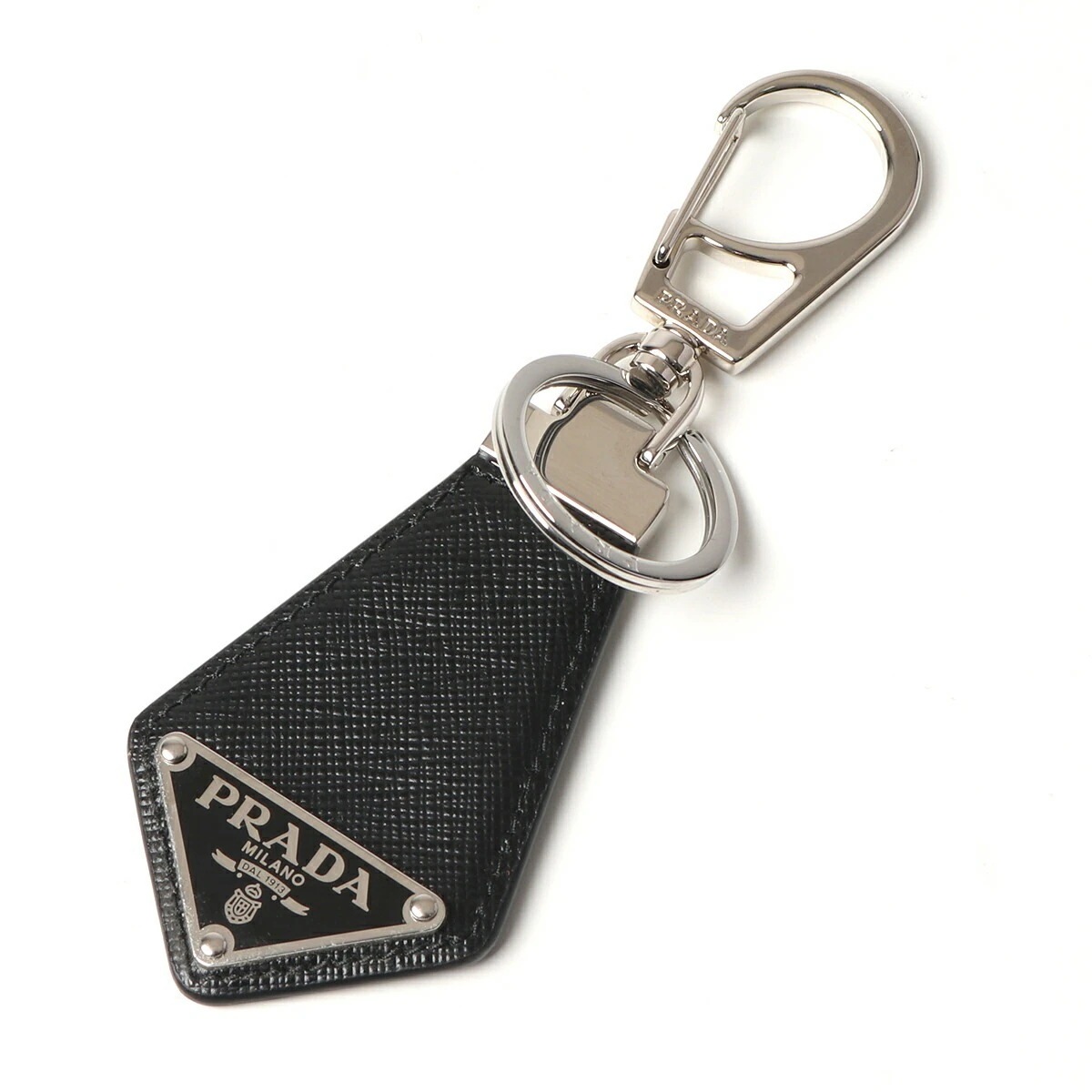 PRADA プラダ キーリング 2PP041 053 F0002 メンズ PORTACHIAVI PELLE キーホルダー キーストラップ バッグチャーム NERO