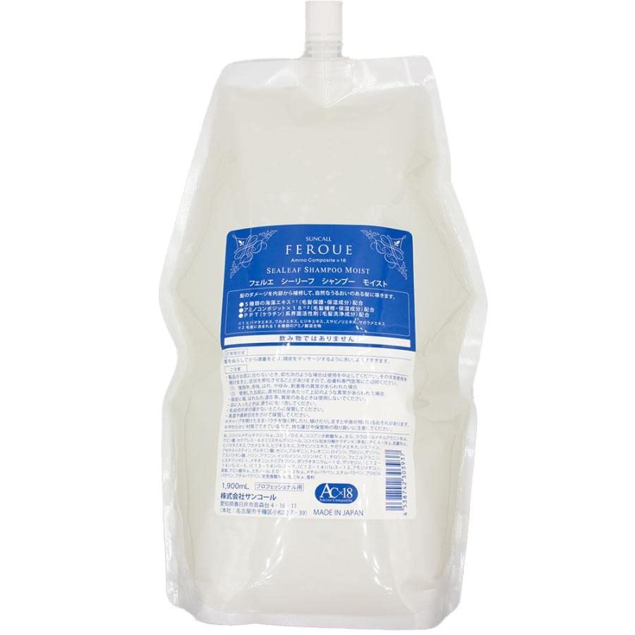 Qoo10最安値挑戦 SUNCALL(サンコール) フェルエ シーリーフ シャンプー モイスト 1900ml レフィル