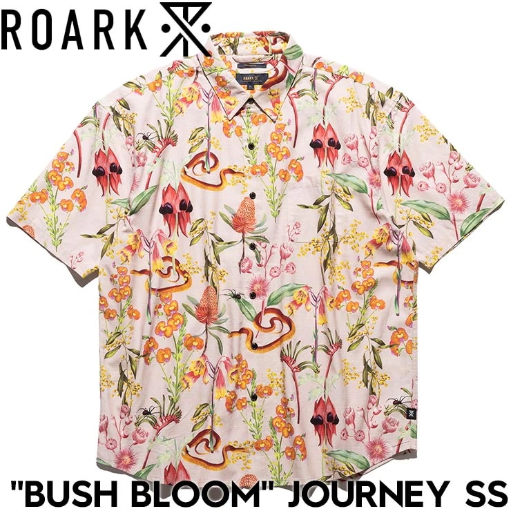 半袖シャツ ROARK ロアーク BUSH BLOOM JOURNEY SS RWJ1124-DUV 25SU 日本代理店正規品