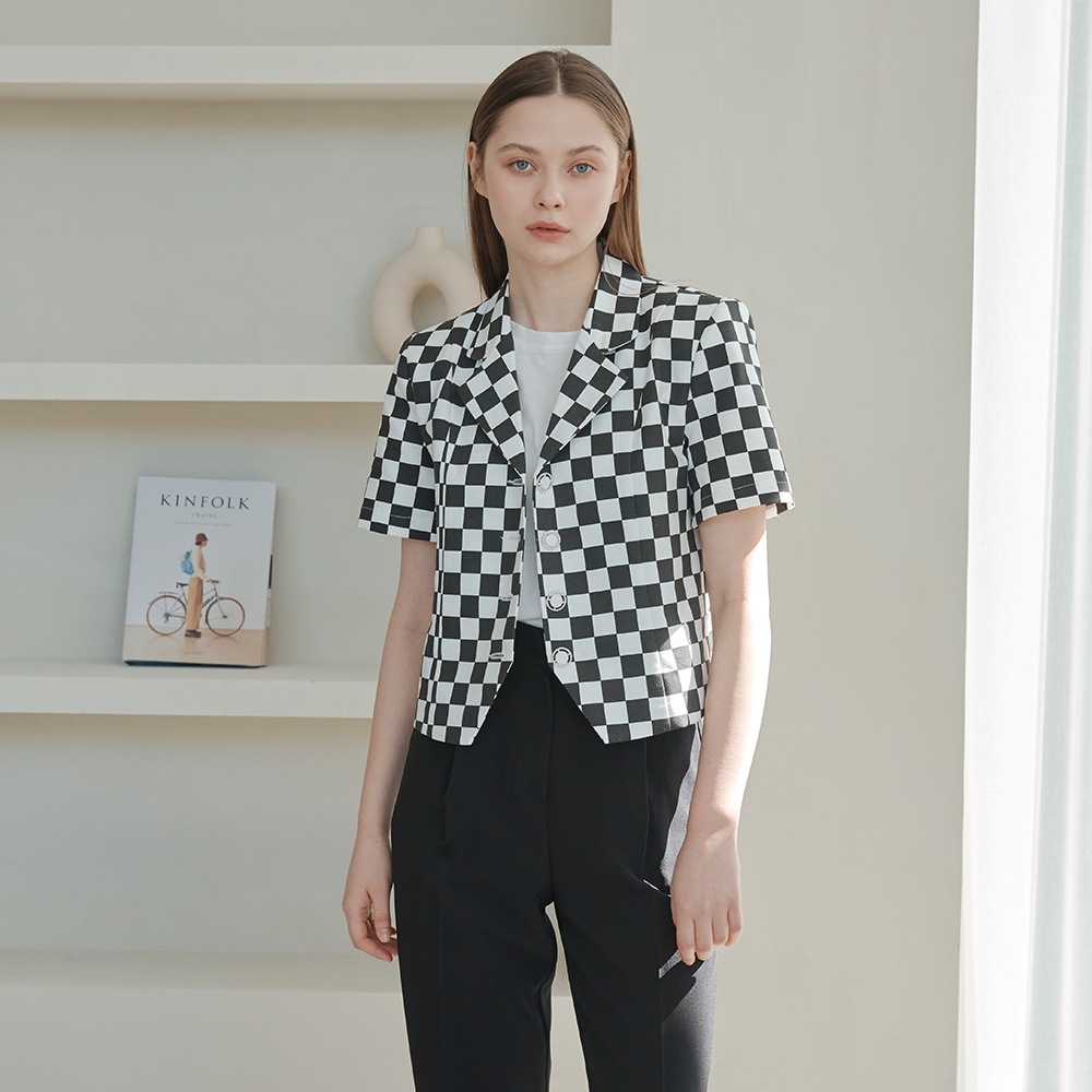 ANDO CHECK JACKET_BLACK 10,200円