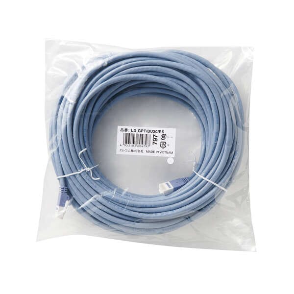 ツメ折れ防止LANケーブル Cat6 ld-gpt-bu20-rs
