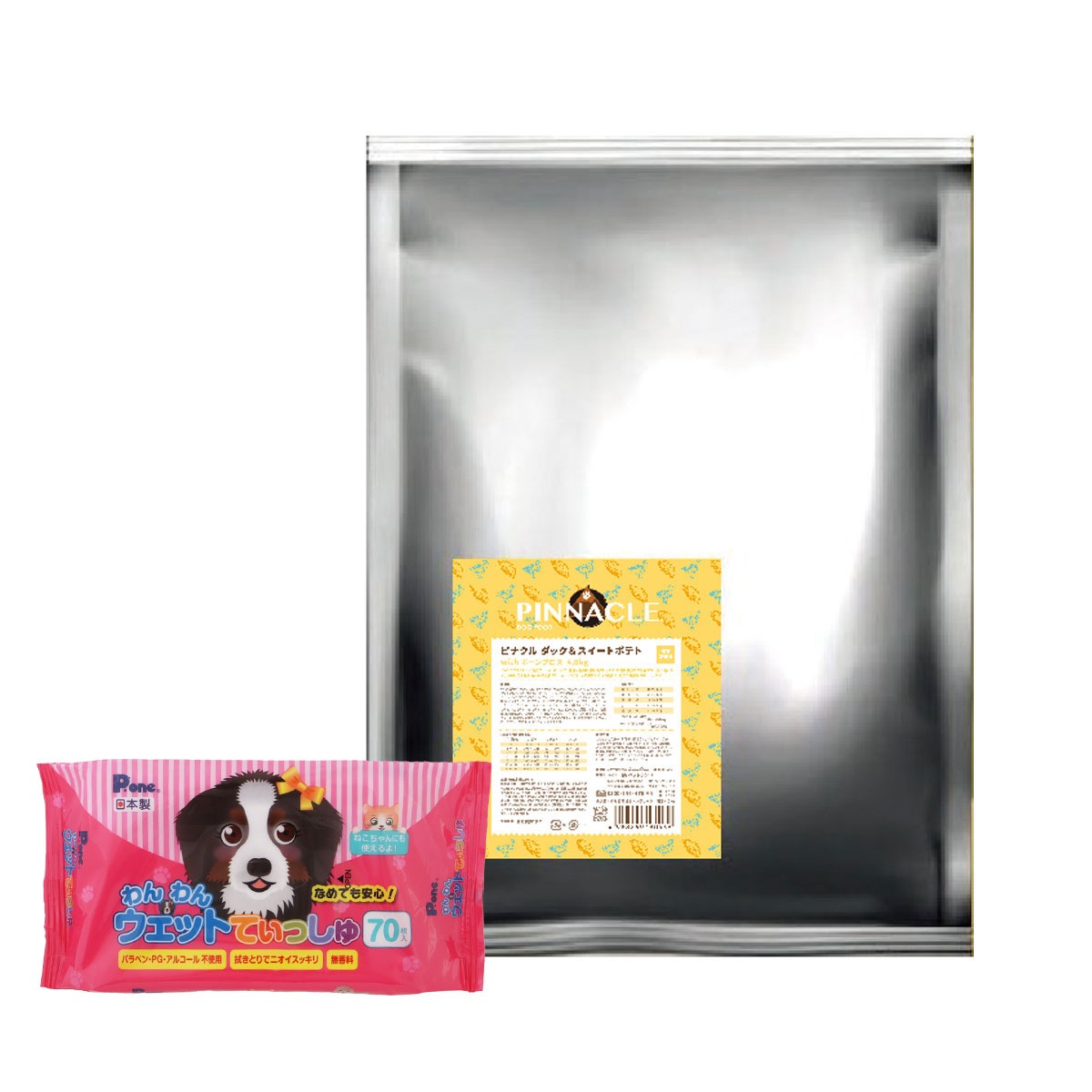 ピナクル ダック＆スイートポテト 4kg【わんわんウエットてぃっしゅ1個付き】