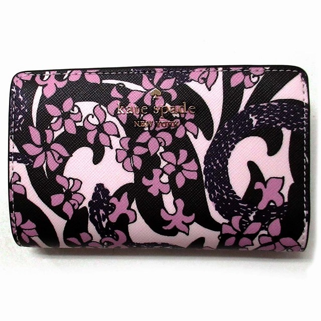 Kate spade ケイトスペード アウトレット 財布 スネーク ガーデン ミディアム ウォレット 2025年 巳年柄財布 二つ折り財布 KJ088 651