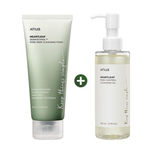 [ドクダミクレンジングセット] クオセチノール クレンジングフォーム + フォアコントロール クレンジングオイル