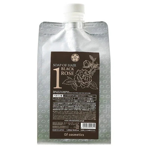 [国内正規品] オブ・コスメティックス ソープオブヘア 1-RO シットリ 1000ml(リフィル） Of cosmetics ヘマチン ケラチン コラーゲン 和漢エキス ダマスクローズ ゼラニウム
