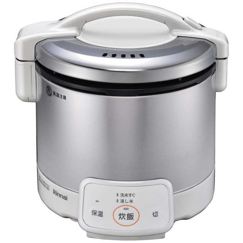 リンナイ　Rinnai　ガス炊飯器 0.54L(0.5~3合) こがまるシリーズ 電子ジャー付 都市ガス12・13A グレイッシュホワイト　RR-030VQ-W_13A グレイッシュホワイト