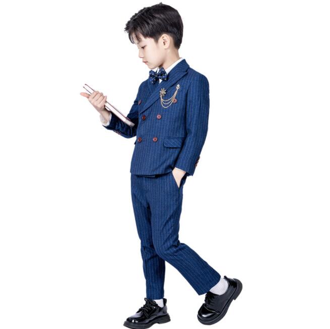 品質に自信ありおしゃれ ネイビー かっこいい キッズ 男の子 子供スーツ スーツセット 上下セット 上品 ダブルブレスト 七五三 結婚式 イベント パーティー 音楽会 演奏会 入学式 卒業式 礼服 ス