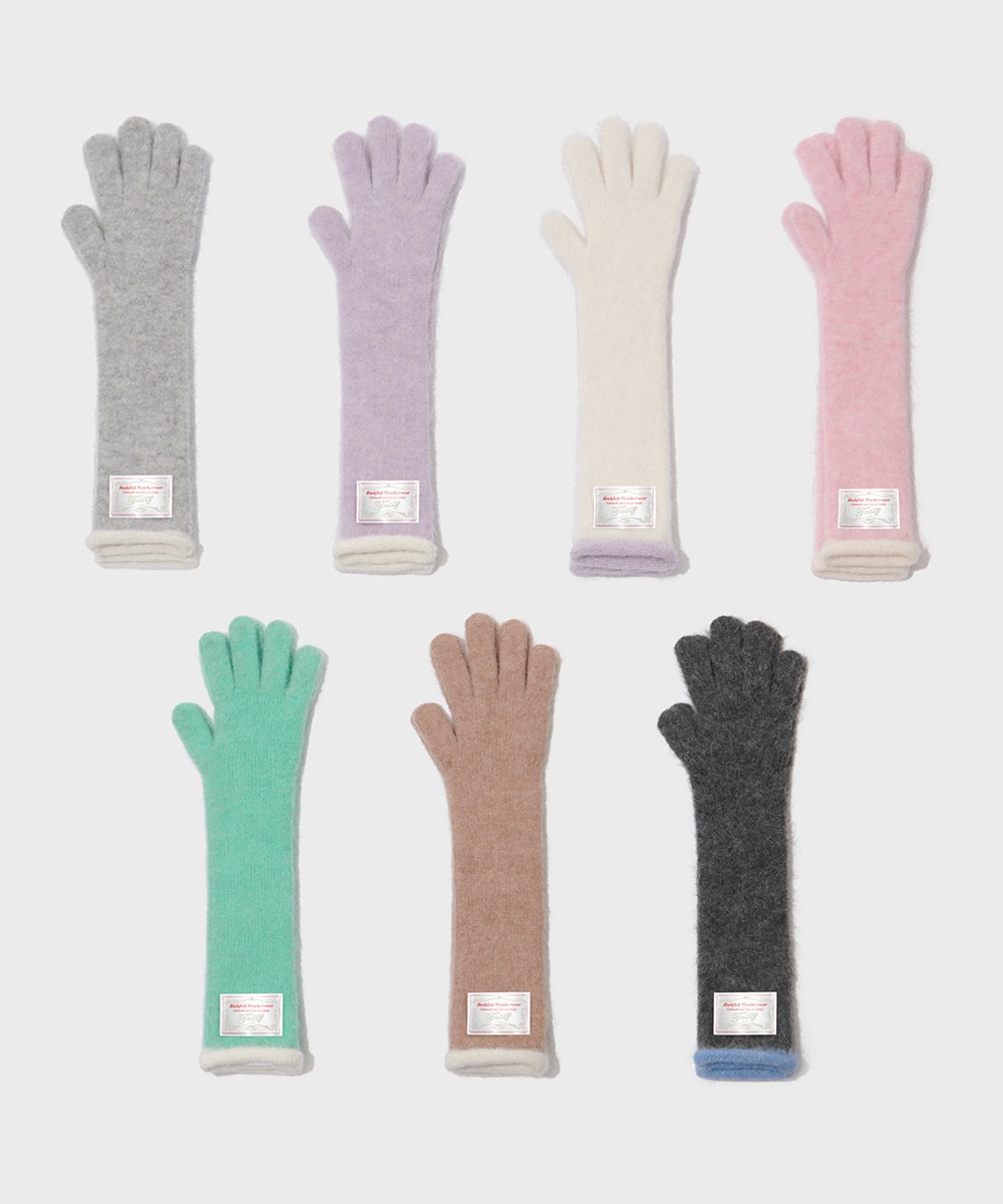 FUZZY MAXI LONG GLOVES - 7 colors