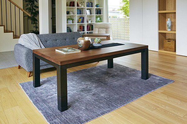 リビングこたつ センターテーブル 長方形 150x85cm 4段階高さ調節 ソファー ローソファ 座椅子対応