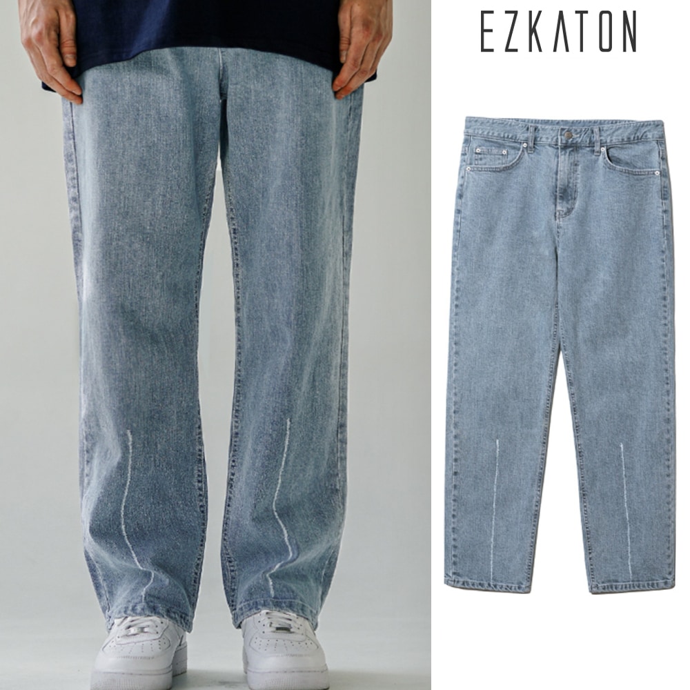[EZKATON] Easy Salty Washing Denim Pants