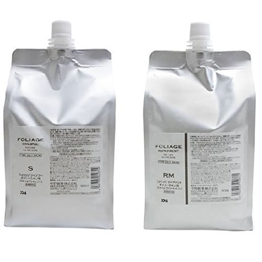 ナカノ フォリッジ シャンプー オイリースキン用 1500ML & リペアメント オイリースキン用 1500G 業務用 詰め替え セット