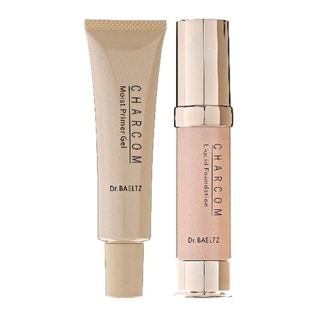 [国内正規品]シャルコム 2点セット/ モイスト プライマージェル 30g ＋ リキッドファンデーション　SPF35　PA+++ 20ml メイクアップコフレ　敏感肌　なめらか