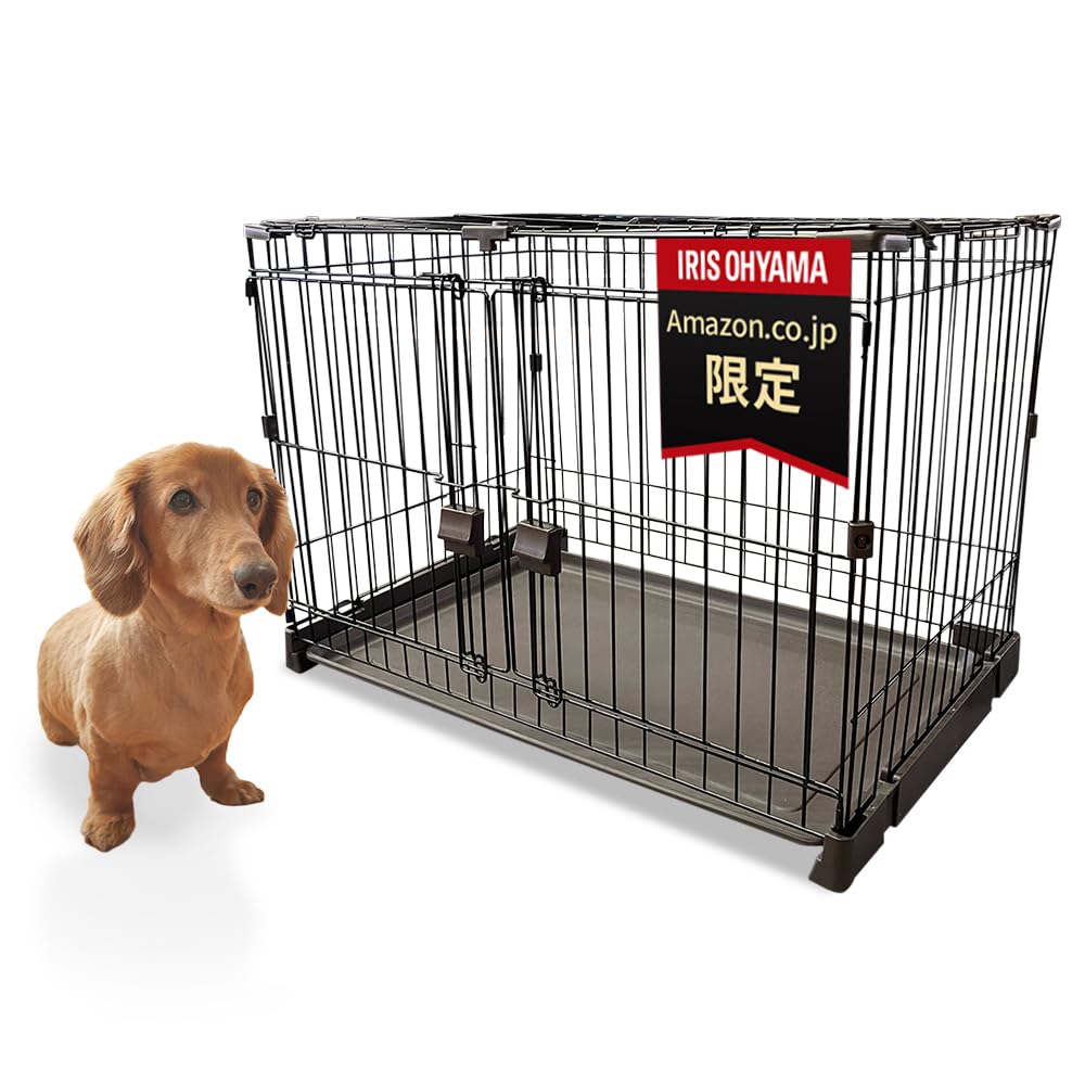 アイリスオーヤマ お掃除楽ちんサークル 屋根セット 仕切なし ブラウン ペット用 【Amazon.co.jp限定】