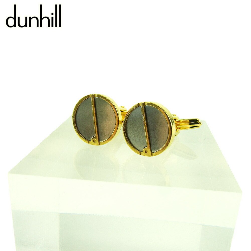 カフス カフリンクス dマーク メンズ スウィヴル式 ゴールド シルバー 中古