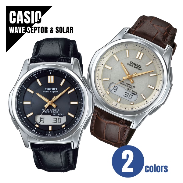 【即納】 国内正規品 CASIO カシオ ウェーブセプター 電波ソーラー レザーバンド WVA-M630L メンズ レディース