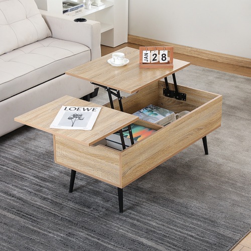 昇降テーブル ダイニングテーブル 収納機能 ローテーブル センターテーブル 折り畳み リビングテーブル デスク 一人暮らし 高さ調節 12,137円