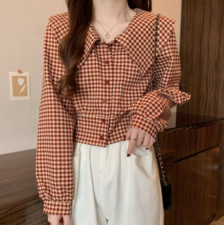 トップス デート シャツ ブラウス カットソー ショート ショート丈 袖あり 長袖 かわいい 大人可愛い きれいめ シンプル カジュアル 大人 上品 おしゃれ お洒落 主役級 存在感 春 秋 冬