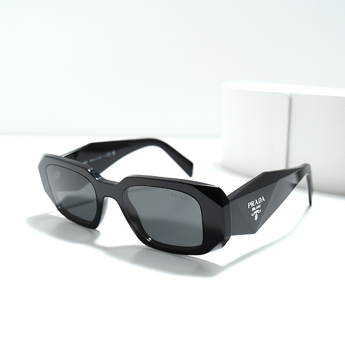 シンボル サングラス PR 17WS レディース ユニセックス アセテートサングラス トライアングルロゴ UVカット 幾何学的デザイン レクタングル