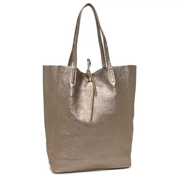 トートバッグ ショッパービッグ ゴールド ブラウン レディース BS0002 L005