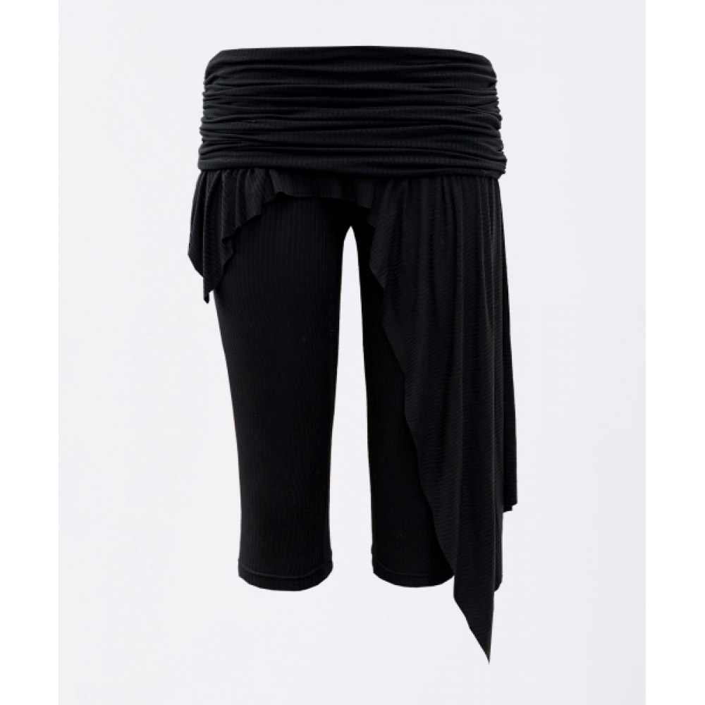 SCULPTOR アシンメトリックスカートレギンスブラック