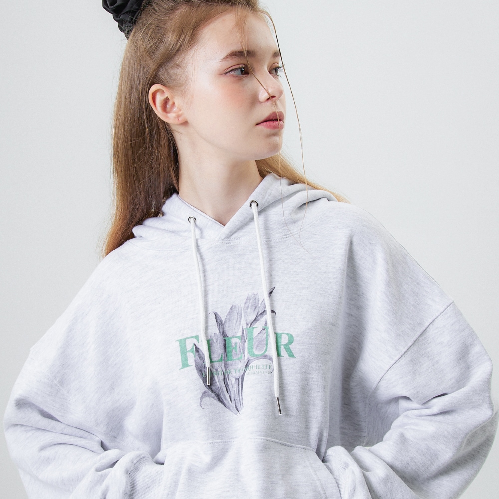 Fleur Hoodie Light melange