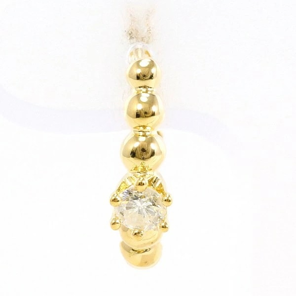 K18 18金 YG イエローゴールド ピアス(片耳) ダイヤ 0.15 ジュエリー 中古